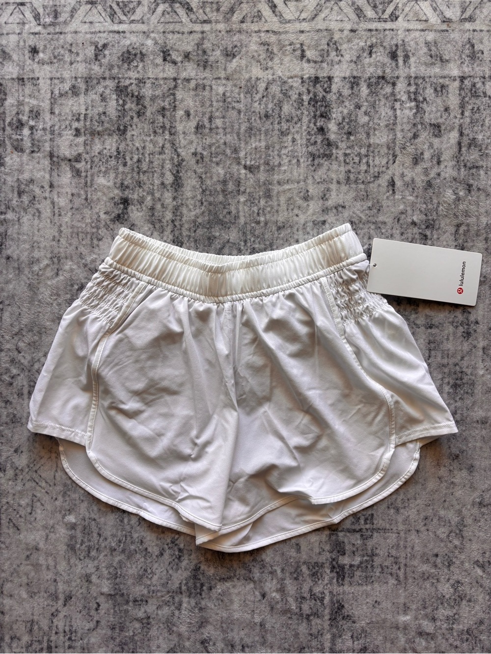 lululemon athletica White Women's Athletic Shorts with Elastic Waist
